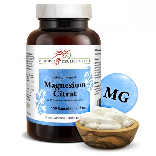 Magnesiumcitrat Kapseln, 795 mg